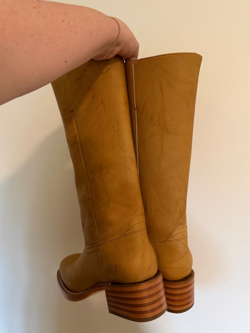 FRYE X Free People Campus 14L Boots, Leather, Yellow, Size 6 - Picture 10 of 10